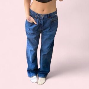 Classic High-Waist Relaxed Fit Women's Jeans - Blue